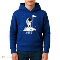 Dibs Flag On Moon Astronaut Kids Hoodie thumb 4