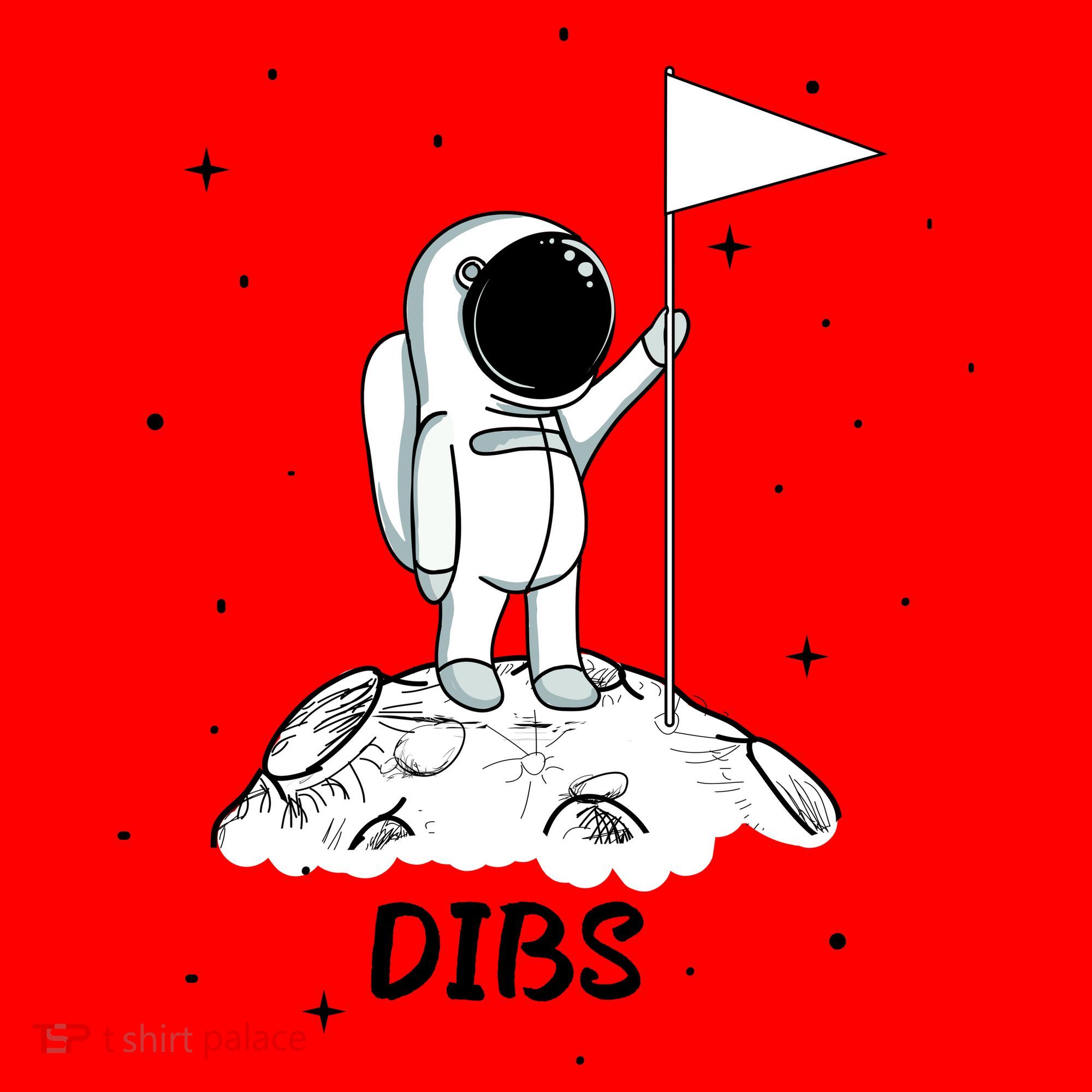Dibs Flag On Moon Astronaut Santa Hat