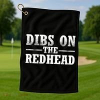 Dibs On The Redhead St. Patrick's Day Golf Towel thumb 1