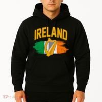 Distressed Ireland Coat Of Arms Harp Flag Hoodie thumb 2