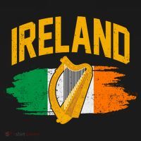 Distressed Ireland Coat Of Arms Harp Flag Sweatshirt thumb 3