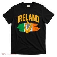 Distressed Ireland Coat Of Arms Harp Flag T-Shirt thumb 0