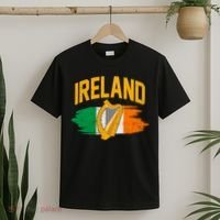 Distressed Ireland Coat Of Arms Harp Flag T-Shirt thumb 2