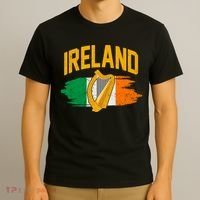 Distressed Ireland Coat Of Arms Harp Flag T-Shirt thumb 3