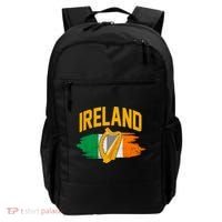 Distressed Ireland Coat Of Arms Harp Flag Backpack thumb 0