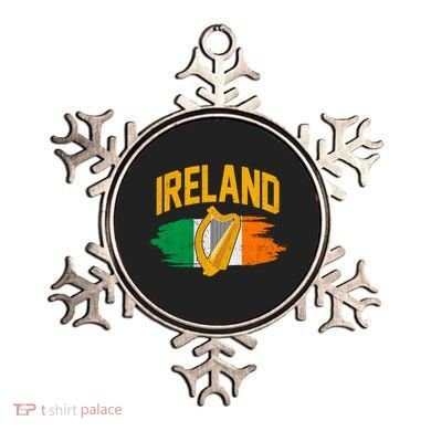 Distressed Ireland Coat Of Arms Harp Flag Ornament