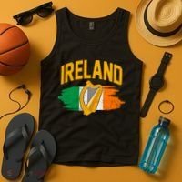 Distressed Ireland Coat Of Arms Harp Flag Tank Top thumb 4
