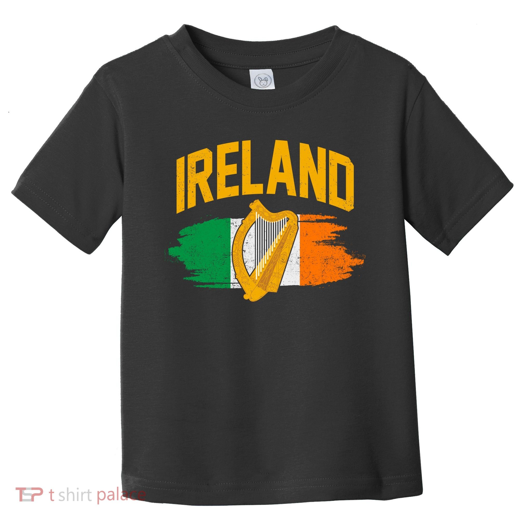Distressed Ireland Coat Of Arms Harp Flag Toddler T-Shirt