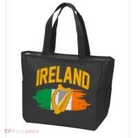 Distressed Ireland Coat Of Arms Harp Flag Tote Bag thumb 3