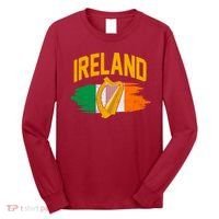 Distressed Ireland Coat Of Arms Harp Flag Long Sleeve Shirt thumb 0