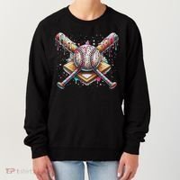 Drip Ice Cream Dripping Baseball Player Women's Sweatshirt thumb 0