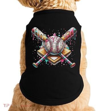 Drip Ice Cream Dripping Baseball Player Doggie Tank