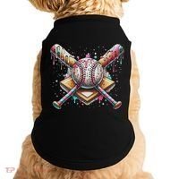 Drip Ice Cream Dripping Baseball Player Doggie Tank thumb 0
