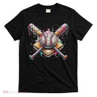 Drip Ice Cream Dripping Baseball Player T-Shirt thumb 0