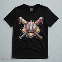 Drip Ice Cream Dripping Baseball Player T-Shirt thumb 5