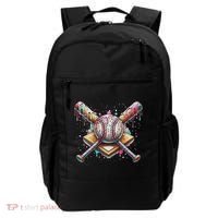 Drip Ice Cream Dripping Baseball Player Backpack thumb 0