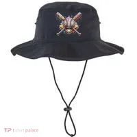 Drip Ice Cream Dripping Baseball Player Bucket Hat thumb 0