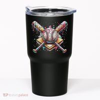 Drip Ice Cream Dripping Baseball Player Tumbler thumb 0