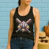 Drip Ice Cream Dripping Baseball Player Women's Tank Top thumb 2