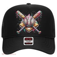 Drip Ice Cream Dripping Baseball Player Hat thumb 0