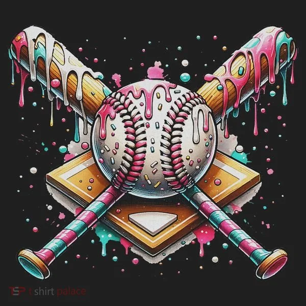 Drip Ice Cream Dripping Baseball Player Hat