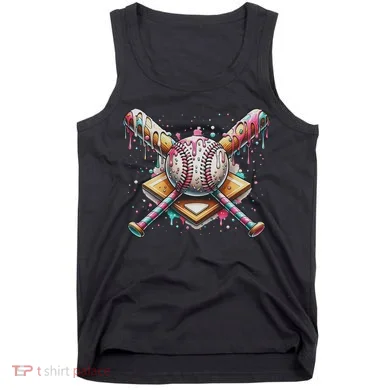 Drip Ice Cream Dripping Baseball Player Tank Top