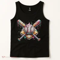 Drip Ice Cream Dripping Baseball Player Tank Top thumb 2