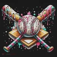 Drip Ice Cream Dripping Baseball Player Tank Top thumb 6