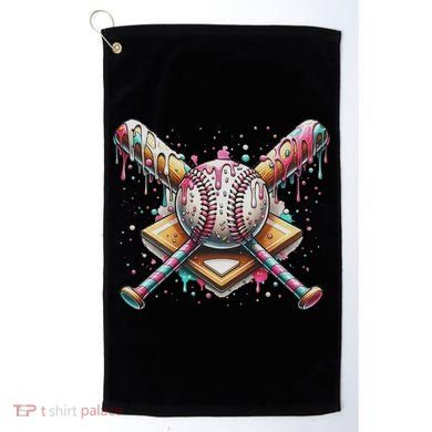 Drip Ice Cream Dripping Baseball Player Golf Towel