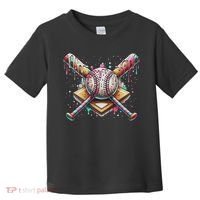 Drip Ice Cream Dripping Baseball Player Toddler T-Shirt thumb 0