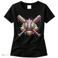 Drip Ice Cream Dripping Baseball Player Women's T-Shirt thumb 0