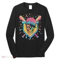 Drip Ice Cream Skull Long Sleeve Shirt thumb 0
