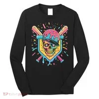 Drip Ice Cream Skull Long Sleeve Shirt thumb 0