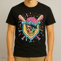 Drip Ice Cream Skull T-Shirt thumb 3