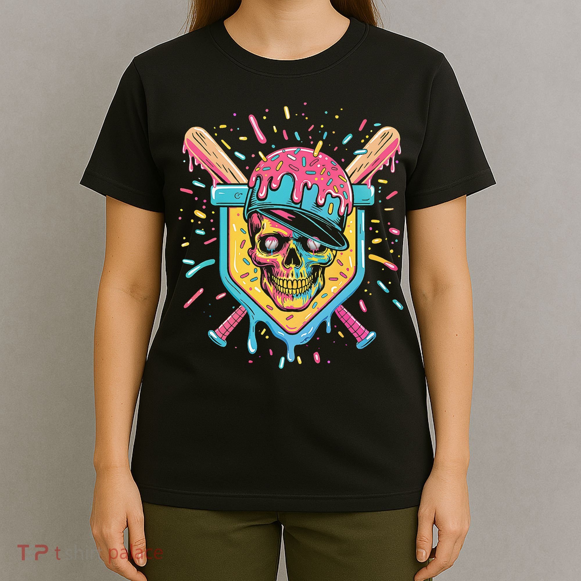 Drip Ice Cream Skull T-Shirt