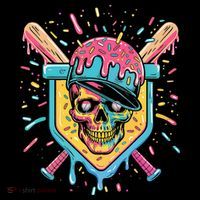 Drip Ice Cream Skull T-Shirt thumb 7