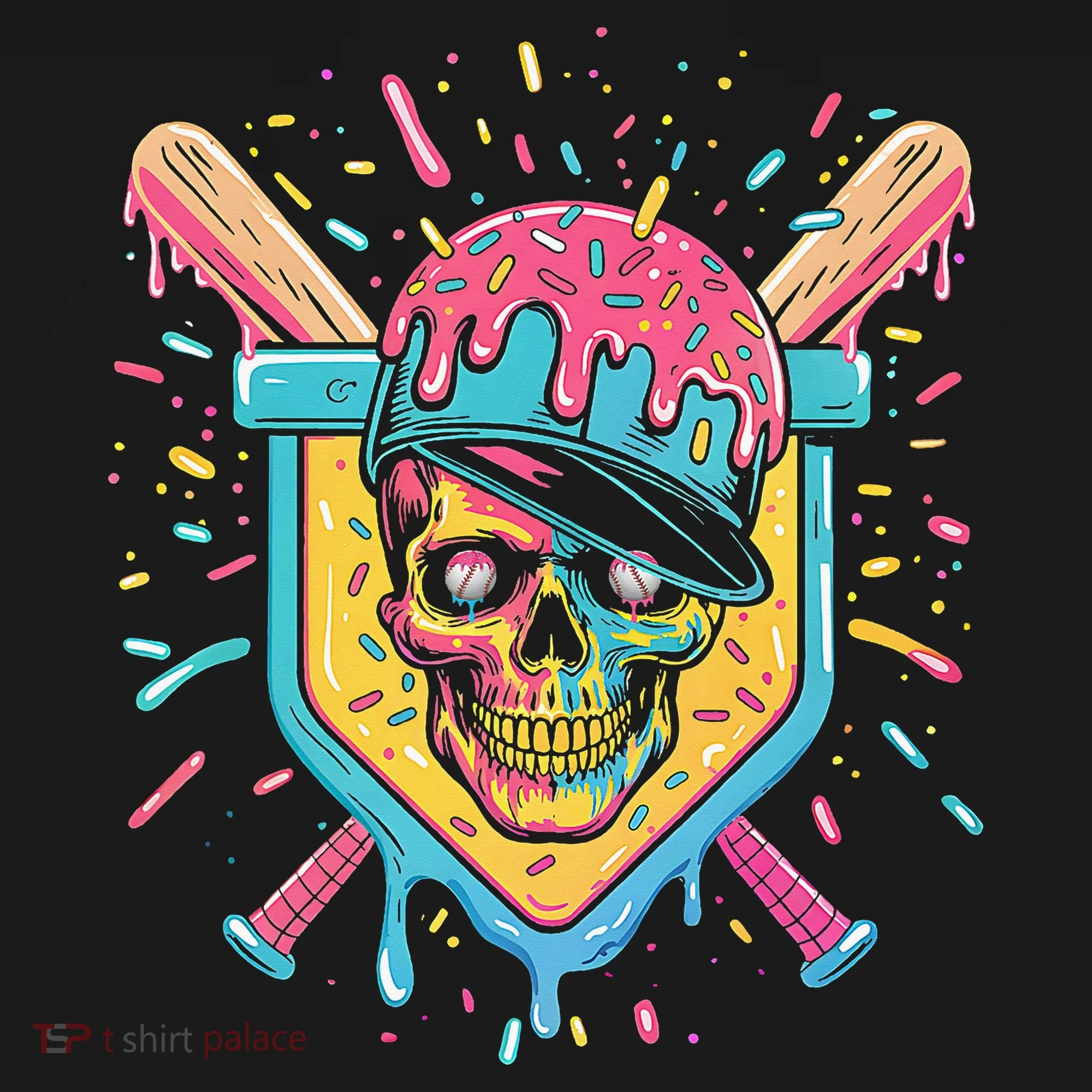 Drip Ice Cream Skull Women's Hoodie