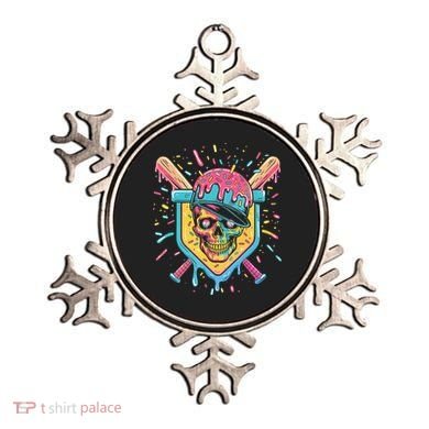 Drip Ice Cream Skull Ornament