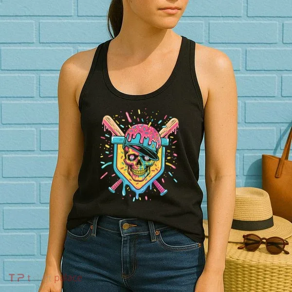 Drip Ice Cream Skull Women's Tank Top