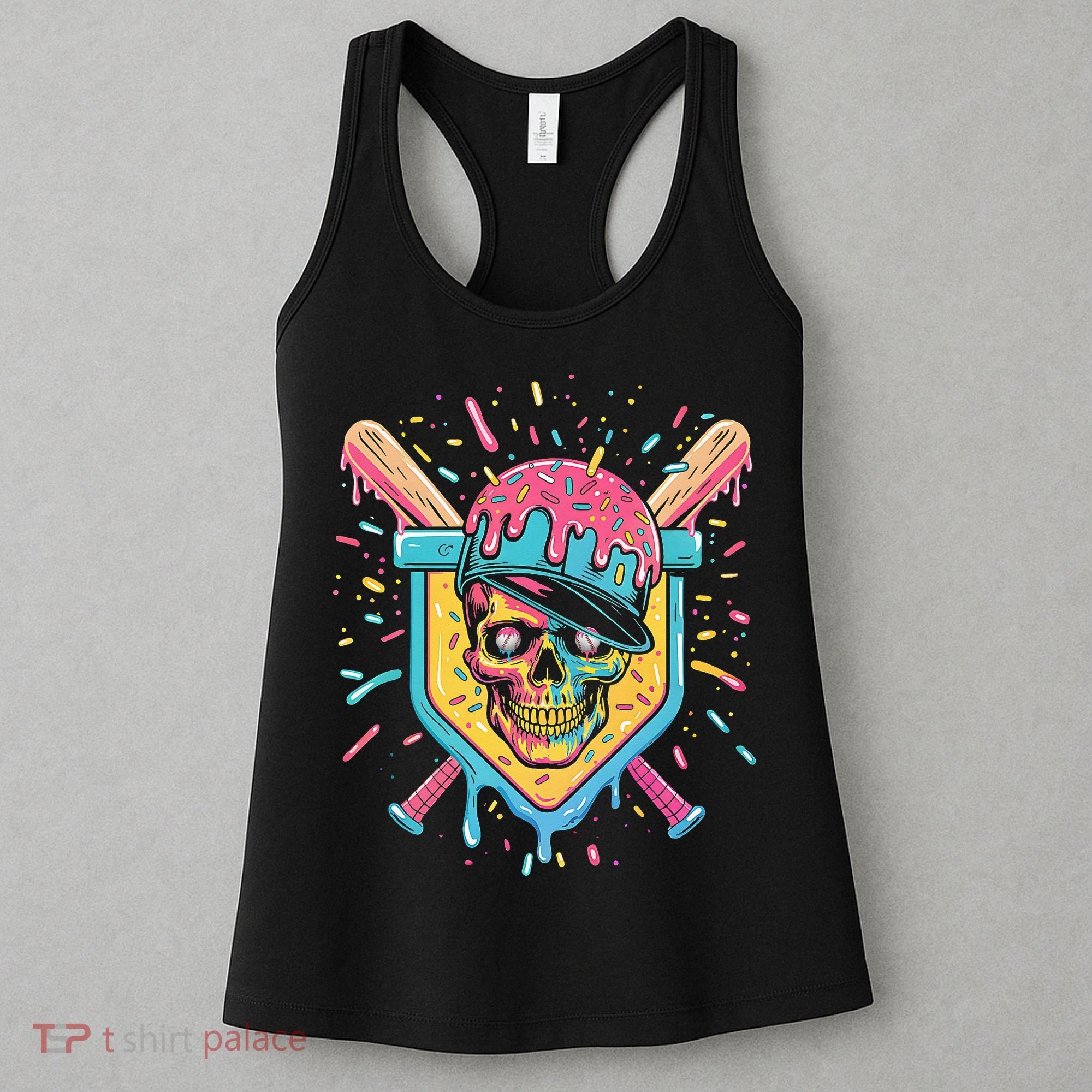 Drip Ice Cream Skull Women's Tank Top