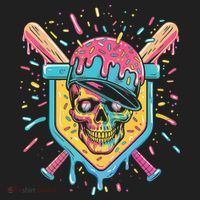 Drip Ice Cream Skull Hat thumb 2