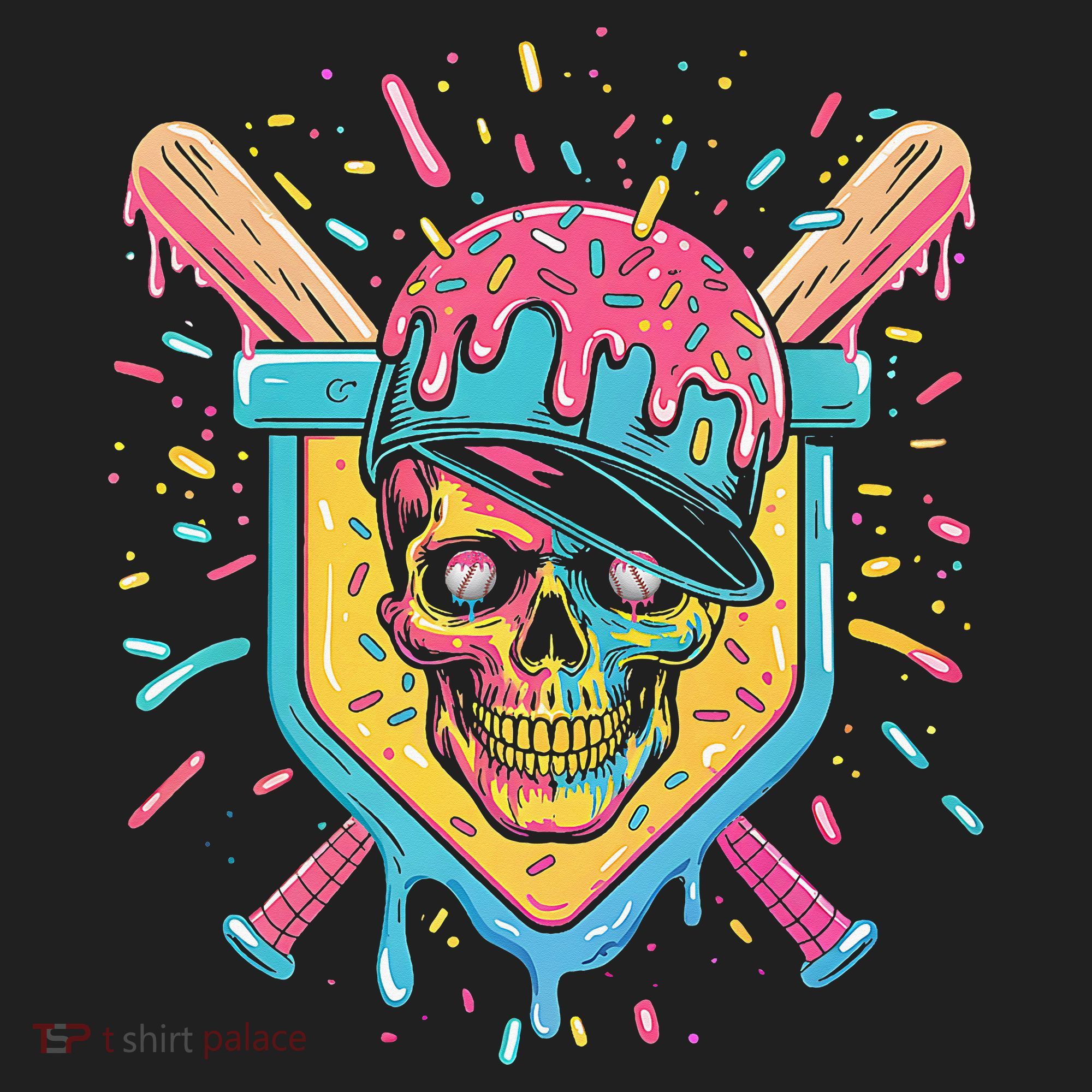 Drip Ice Cream Skull Hat