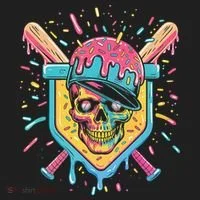 Drip Ice Cream Skull Hat thumb 2