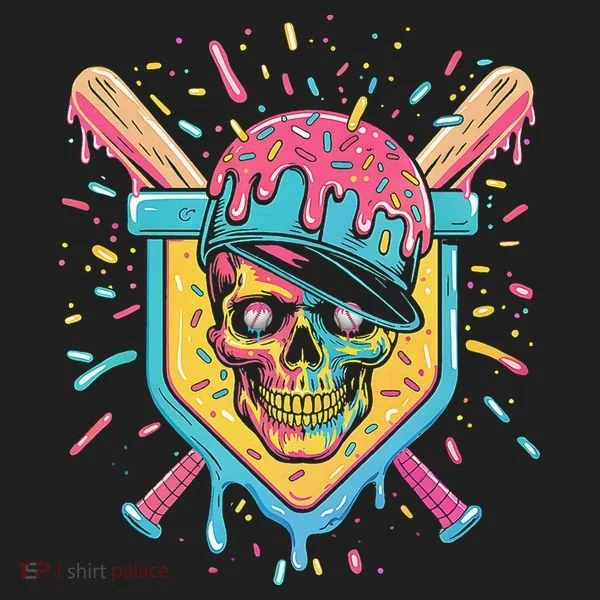 Drip Ice Cream Skull Hat