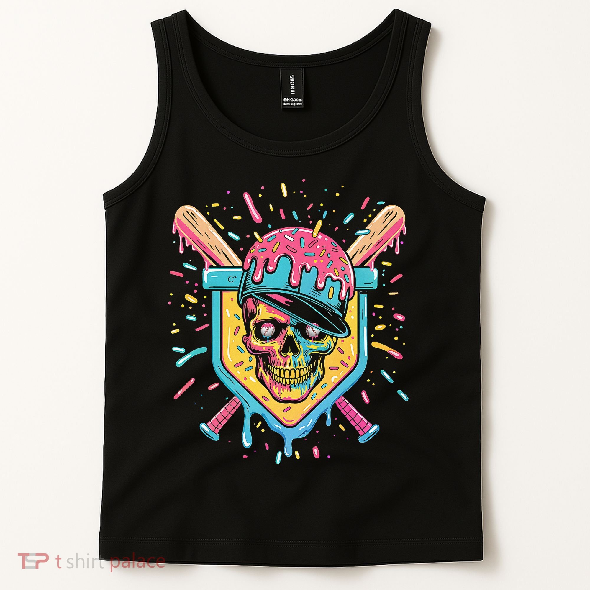 Drip Ice Cream Skull Tank Top