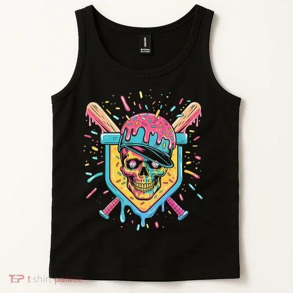 Drip Ice Cream Skull Tank Top