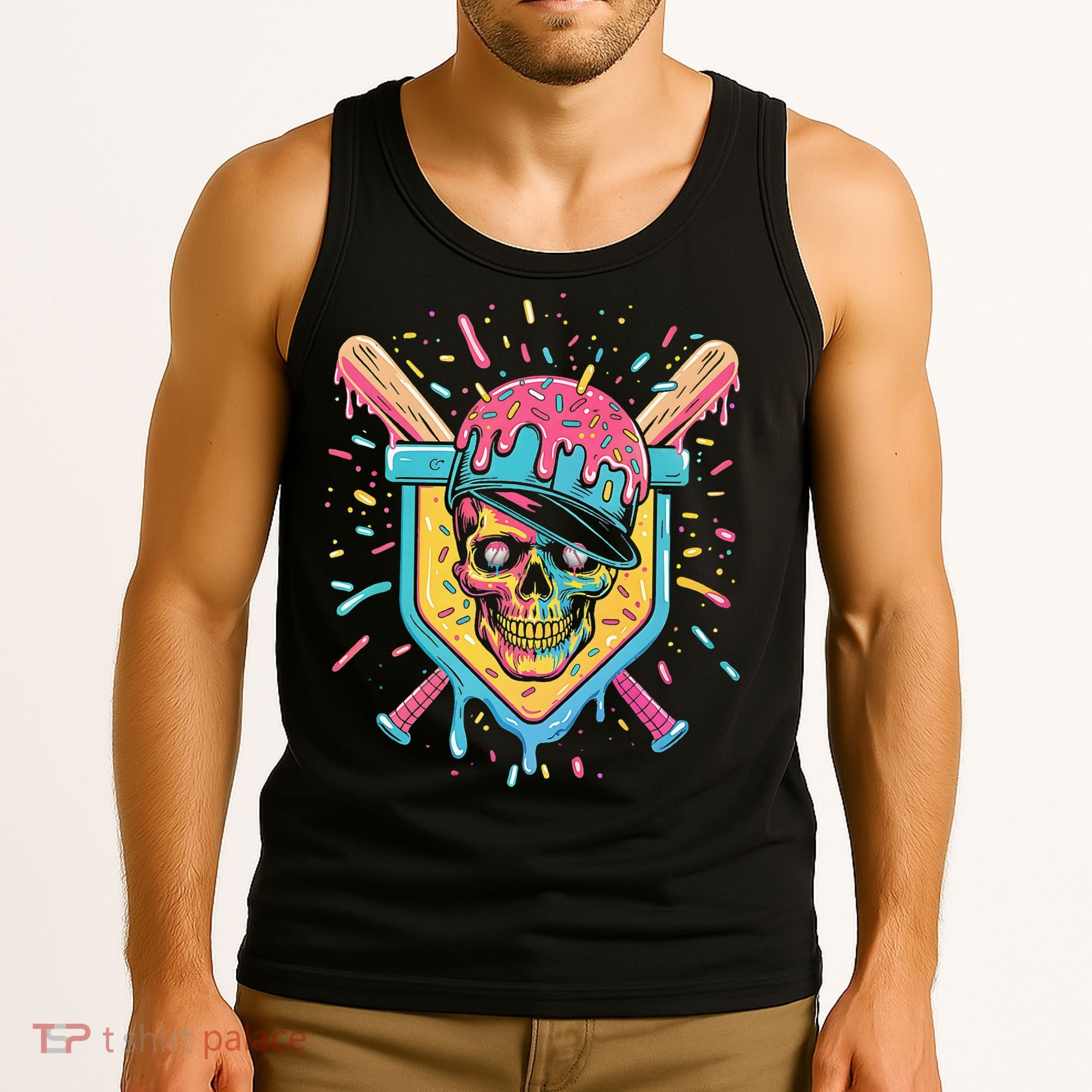 Drip Ice Cream Skull Tank Top