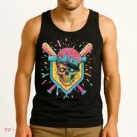Drip Ice Cream Skull Tank Top thumb 3