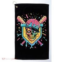 Drip Ice Cream Skull Golf Towel thumb 0
