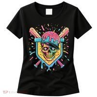 Drip Ice Cream Skull Women's T-Shirt thumb 0